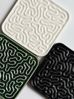 StudioRan CORAL 04 SQUARE CERAMIC COASTERS | TROVE & TONE