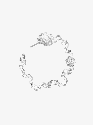 FOSSILIZED DIAMOND HOOP EARRINGS