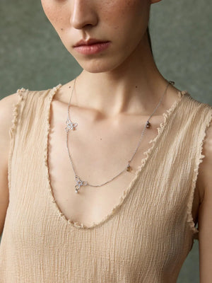 WANYEE CRAFT DOUBLE COIN KNOT SMOKY QUARTZ NECKLACE | TROVE & TONE