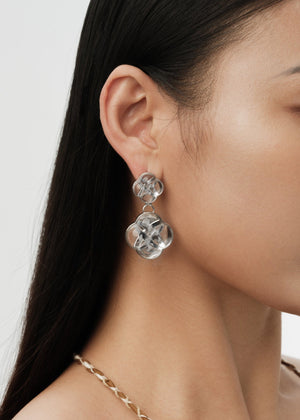 AESTH & UTIL ETERNAL KNOT CLEAR CRYSTAL STUDS | TROVE & TONE