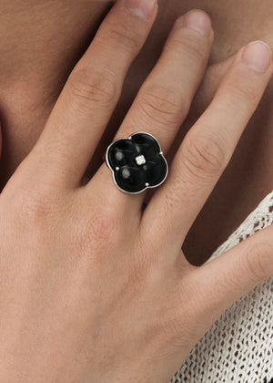 AESTH & UTIL ETERNAL KNOT PURPLE SANDALWOOD RING | TROVE & TONE