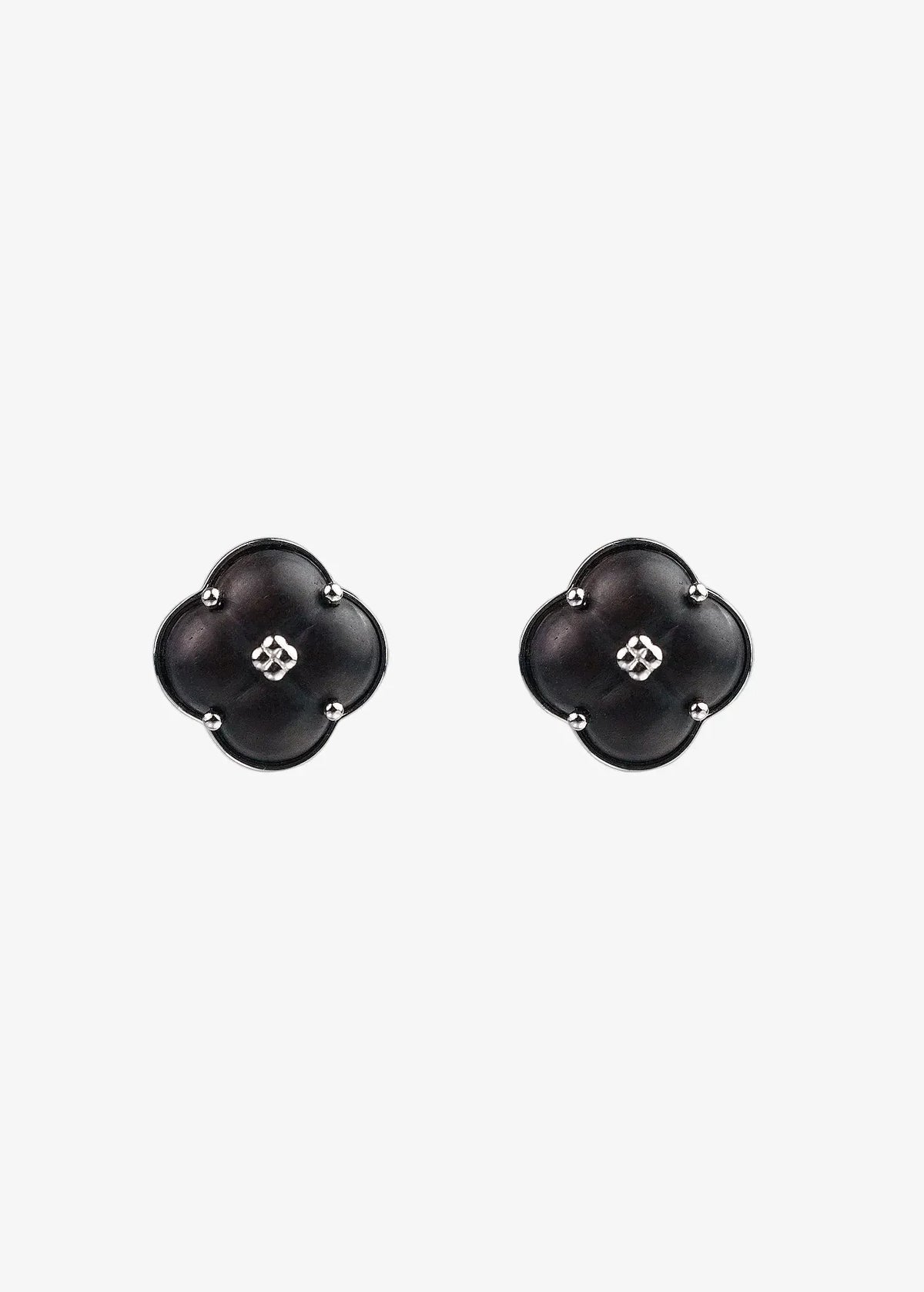 AESTH & UTIL ETERNAL KNOT PURPLE SANDALWOOD STUDS | TROVE & TONE