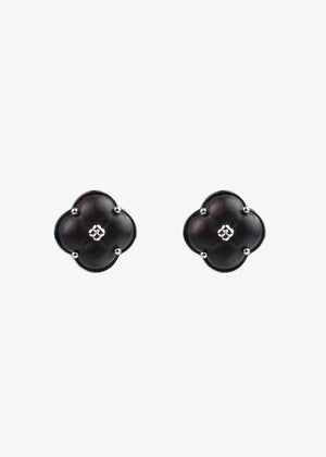 AESTH & UTIL ETERNAL KNOT PURPLE SANDALWOOD STUDS | TROVE & TONE