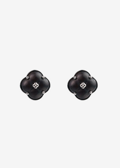 AESTH & UTIL ETERNAL KNOT PURPLE SANDALWOOD STUDS | TROVE & TONE