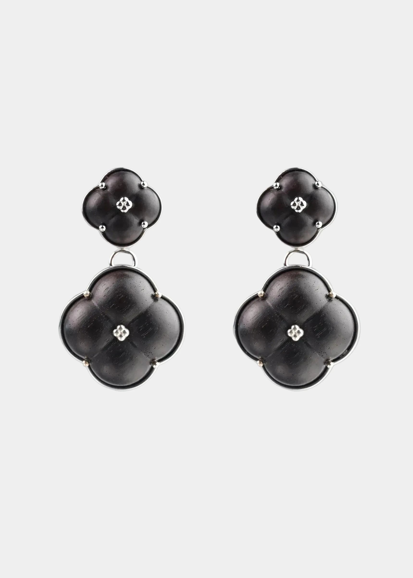 AESTH & UTIL ETERNAL KNOT PURPLE SANDALWOOD STUDS | TROVE & TONE