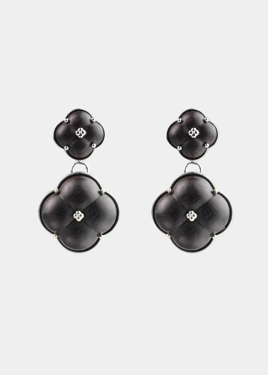 AESTH & UTIL ETERNAL KNOT PURPLE SANDALWOOD STUDS | TROVE & TONE