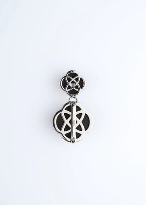 AESTH & UTIL ETERNAL KNOT PURPLE SANDALWOOD STUDS | TROVE & TONE