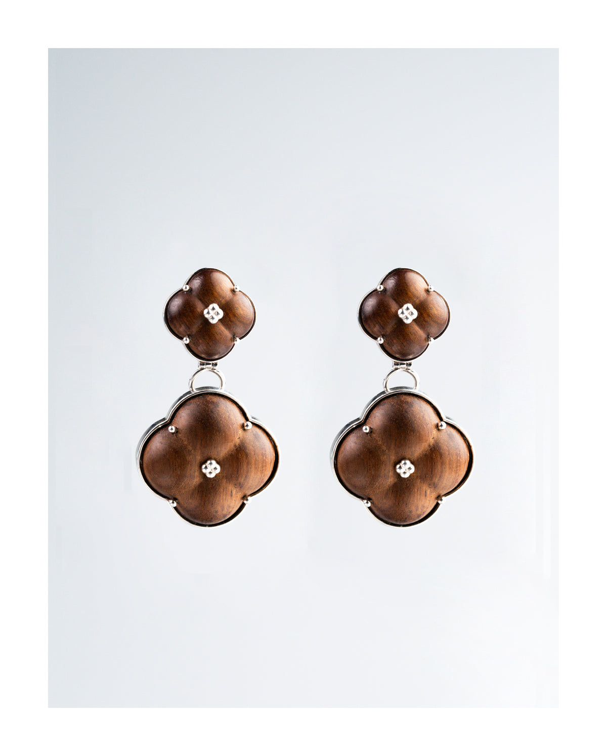 AESTH & UTIL ETERNAL KNOT NATURAL SANDALWOOD STUDS | TROVE & TONE