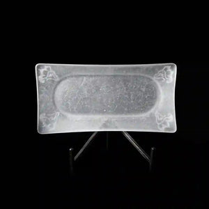 guAi Studio FROSTED GLASS PATE DE VERRE FOOTED PLATE | TROVE & TONE