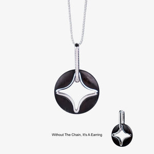 NORTH STAR ROUND MULTI-WEAR NECKLACE & EARRINGS SET