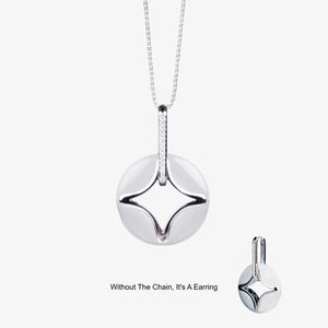 NORTH STAR ROUND MULTI-WEAR NECKLACE & EARRINGS SET