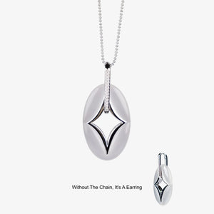 NORTH STAR OVAL MULTI-WEAR NECKLACE & EARRINGS SET