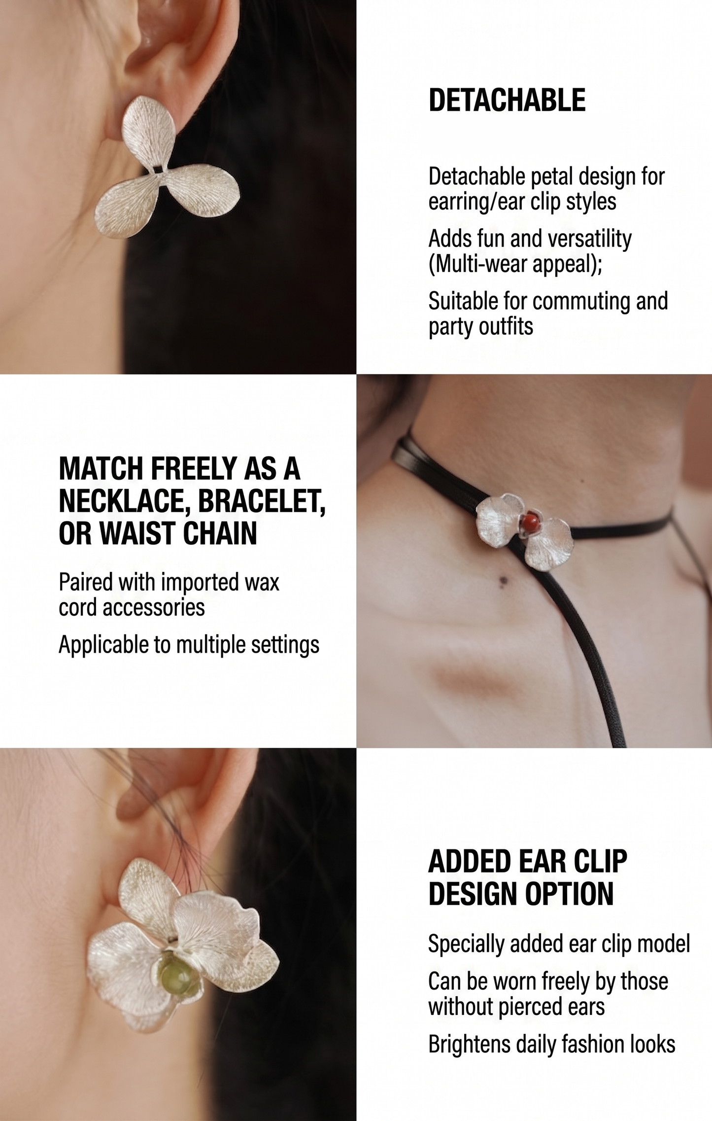 UNIGANCE.Z PHALAENOPSIS STUD EARRINGS | TROVE & TONE