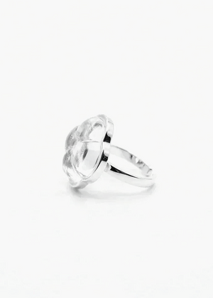 Aesth & Util ETERNAL KNOT CLEAR CRYSTAL RING | TROVE & TONE