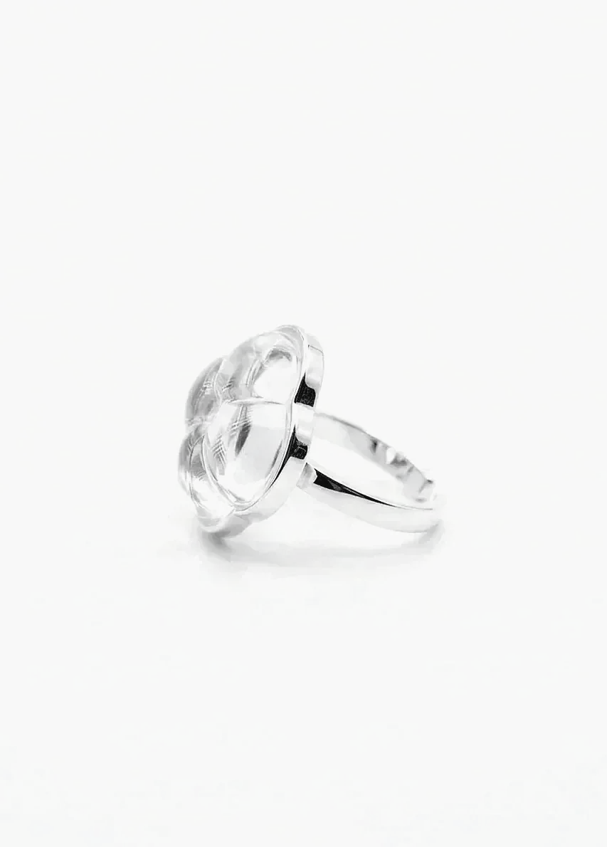 Aesth & Util ETERNAL KNOT CLEAR CRYSTAL RING | TROVE & TONE