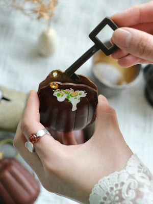 ChengTian HANDMADE LEATHER CANELE CHARM & FOB CASE | TROVE & TONE