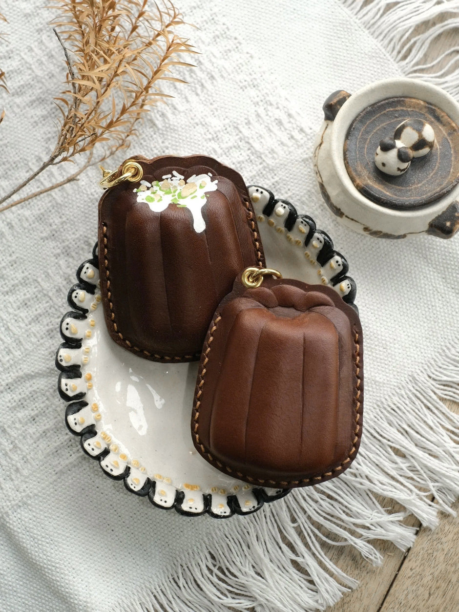 ChengTian HANDMADE LEATHER CANELE CHARM & FOB CASE | TROVE & TONE