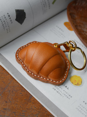 ChengTian HANDMADE LEATHER CROISSANT CHARM & FOB CASE | TROVE & TONE