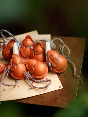 ChengTian HANDMADE LEATHER GOURD CHARM | TROVE & TONE