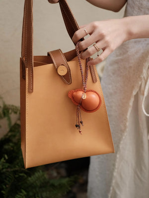 ChengTian HANDMADE LEATHER GOURD CHARM | TROVE & TONE
