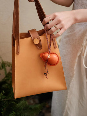 ChengTian HANDMADE LEATHER GOURD CHARM | TROVE & TONE
