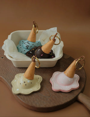 ChengTian HANDMADE LEATHER ICE CREAM CHARM | TROVE & TONE