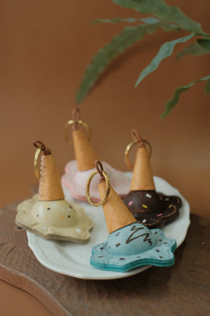 ChengTian HANDMADE LEATHER ICE CREAM CHARM | TROVE & TONE