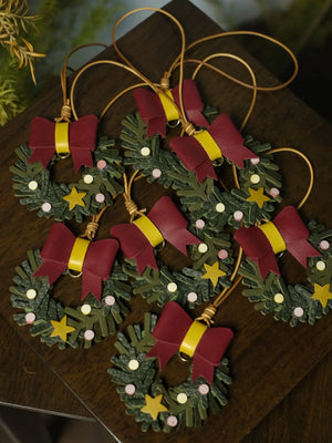 ChengTian HANDMADE LEATHER MISTLETOE CHARM | TROVE & TONE