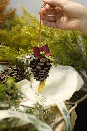ChengTian HANDMADE LEATHER PINECONE CHARM | TROVE & TONE