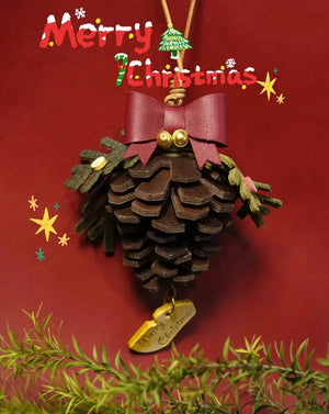 ChengTian HANDMADE LEATHER PINECONE CHARM | TROVE & TONE
