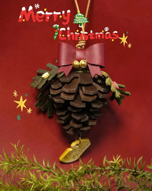 ChengTian HANDMADE LEATHER PINECONE CHARM | TROVE & TONE