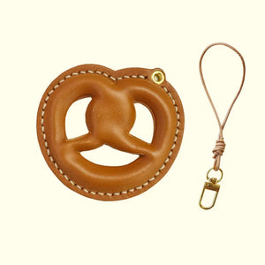 ChengTian HANDMADE LEATHER PRETZEL CHARM | TROVE & TONE
