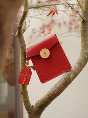 ChengTian HANDMADE LEATHER RED PACKET CARD HOLDER | TROVE & TONE