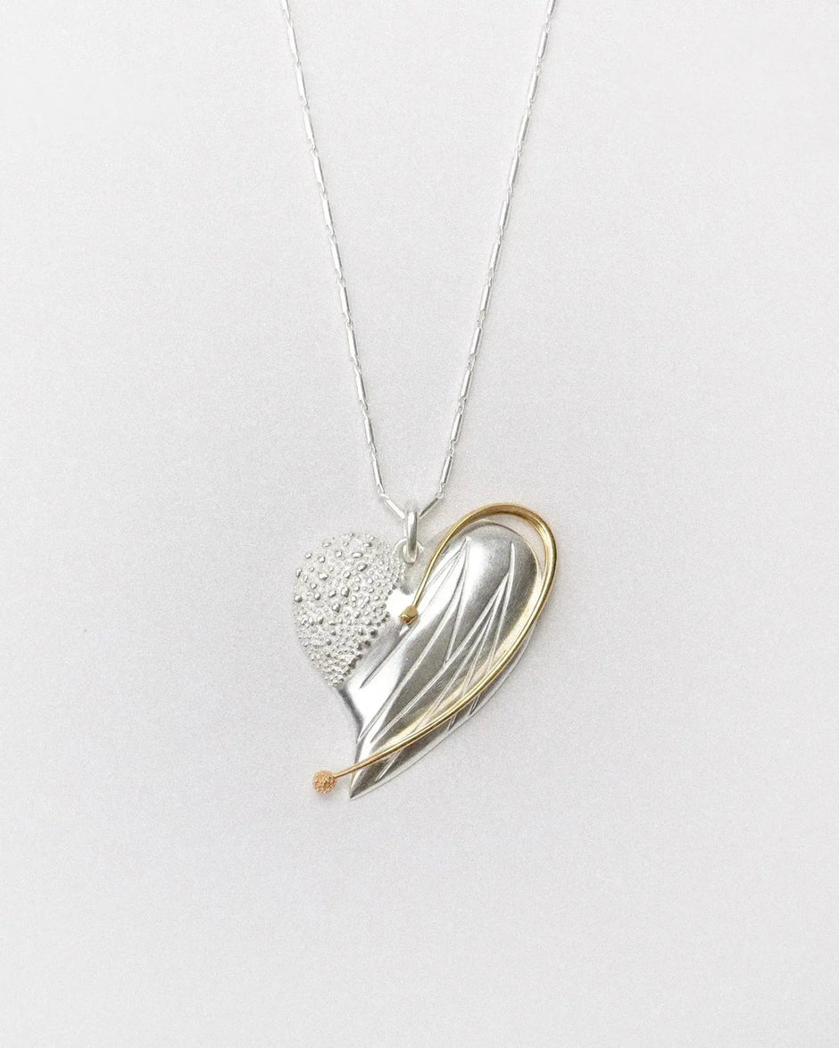 Limb ASYMMETRICAL MOLTEN HEART NECKLACE | TROVE & TONE