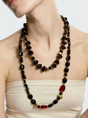 Limb IRREGULAR MIXED BEADED NECKLACE | TROVE & TONE