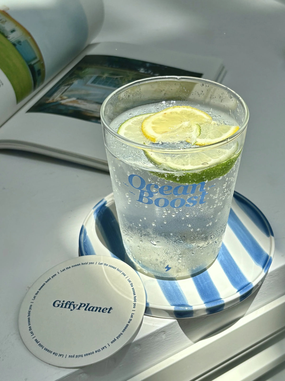 GiffyPlanet OCEAN BOOST GLASS CUP | TROVE & TONE