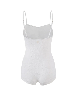 Wavvves FLORAL TEXTURE SQUARE-LEG ONE-PIECE SWIMSUIT | TROVE & TONE