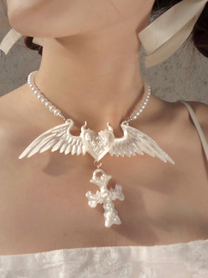 BLESSING HEART PEARL NECKLACE