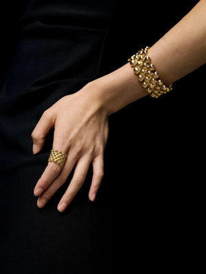 Limb INTERLACED TEXTURED WIDE BRACELET | TROVE & TONE