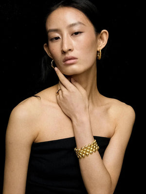 Limb INTERLACED TEXTURED WIDE BRACELET | TROVE & TONE
