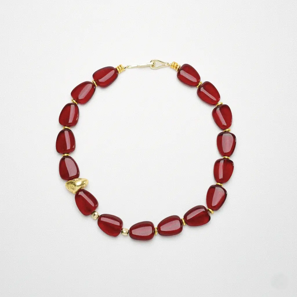 IRREGULAR COLORED GLAZE NECKLACE