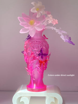 BARBIE PINK LARGE PAPILLON VIF VASE