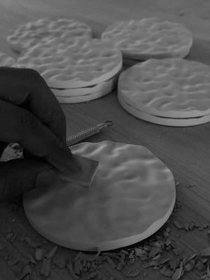 StudioRan LAKE 01 ROUND CERAMIC COASTERS | TROVE & TONE