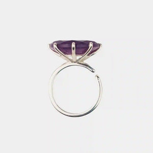AESTH & UTIL MOON PHASE SEMICIRCLE GEMSTONE RING | TROVE & TONE