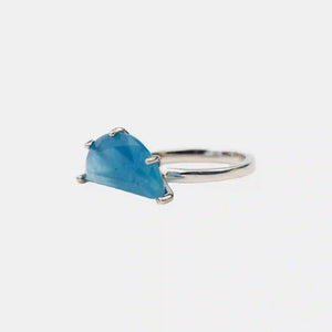 AESTH & UTIL MOON PHASE SEMICIRCLE GEMSTONE RING | TROVE & TONE