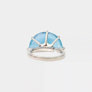 AESTH & UTIL MOON PHASE SEMICIRCLE GEMSTONE RING | TROVE & TONE