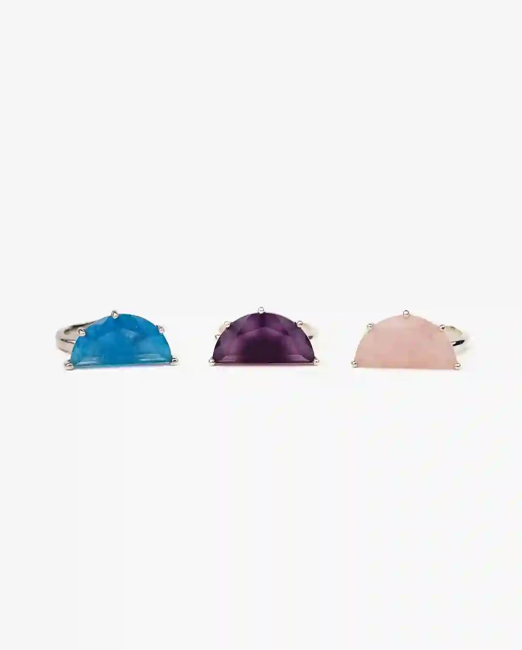 AESTH & UTIL MOON PHASE SEMICIRCLE GEMSTONE RING | TROVE & TONE