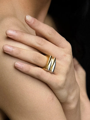 Limb MULTI-LAYER SCULPTURAL WIDE BAND | TROVE & TONE