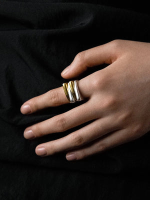 Limb MULTI-LAYER SCULPTURAL WIDE BAND | TROVE & TONE