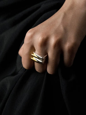 Limb MULTI-LAYER SCULPTURAL WIDE BAND | TROVE & TONE